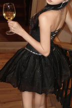 Strapless Corset Black Elegant Birthday Mini Dress