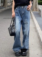 Washed High Waist Baggy Boyfriend Jeans