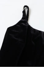 Black Velvet Strappy Backless Maxi Dress
