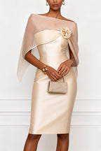 Stunning Rosette Accent Pencil Dress