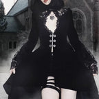 Deep-Neck Empty Flare Mini Garment