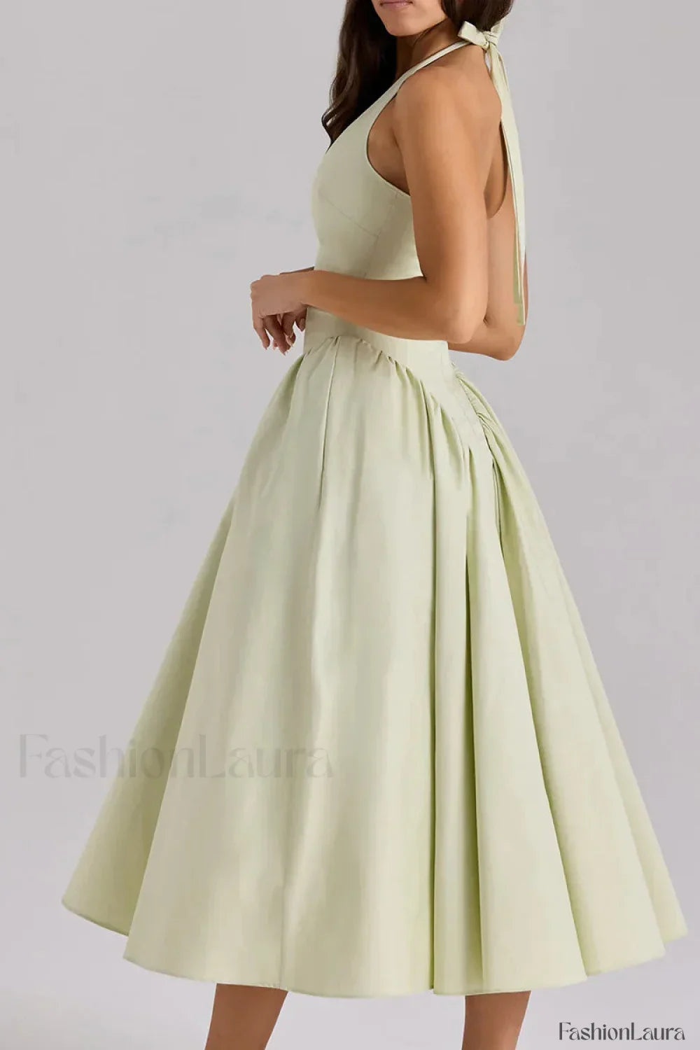 Deep V-Neck Backless Slim Fit Maxi Dress