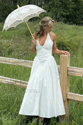 Deep V-Neck Backless Slim Fit Maxi Dress