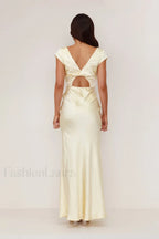 Deep V-Neck Bodycon Backless Midi Dress