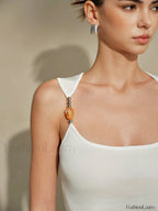 Delicate-Strap Crop Knit Top