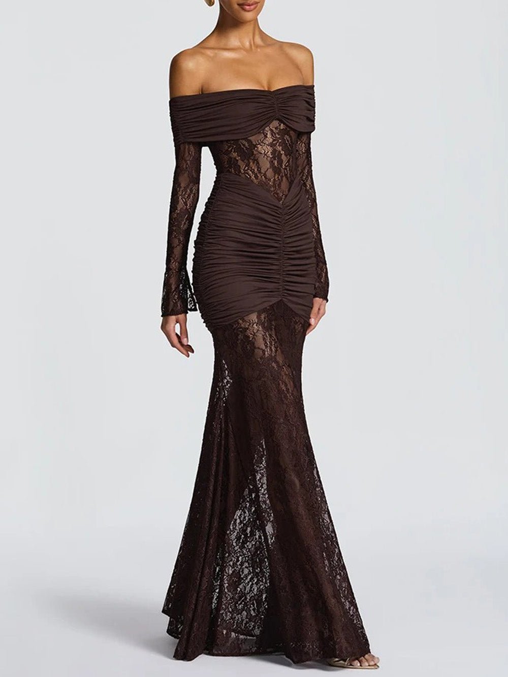 Delphine Off-Shoulder Lace Maxi Dress