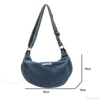 Denim Adjustable Strap Crossbody Shoulder Bag