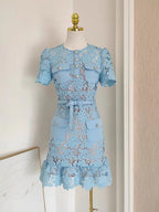 Genevia Rhinestone Lace Dress