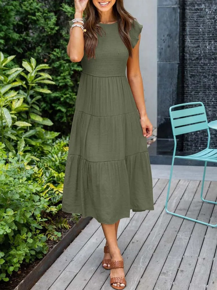 Tracy Statement Refined Belly Covering Dress Chic Silhouette Collection