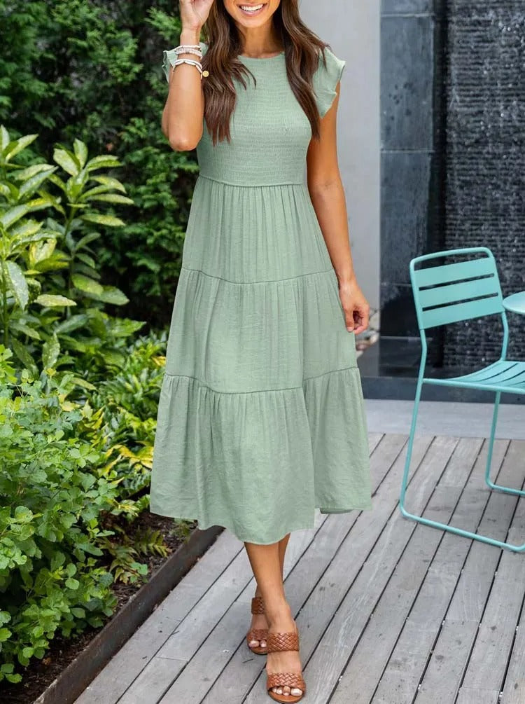 Tracy Statement Refined Belly Covering Dress Chic Silhouette Collection