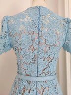 Genevia Rhinestone Lace Dress