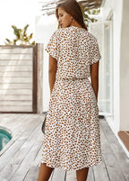 Federica Premium Midi Dress with Short Sleeves Statement Occasion Edit