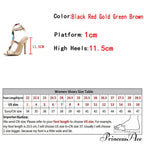 Designer High Heels Women Sexy 11.5CM Stiletto Sandals Bohemian Colour Gem Strap Open Toe Wedding Banquet Shoes