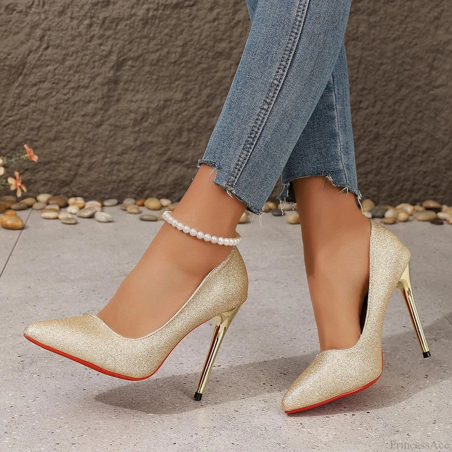 Designer Pointed Toe Red Bottom Sexy Party Pumps Women High Heels Plus Size Zapatos De Mujer High Heel