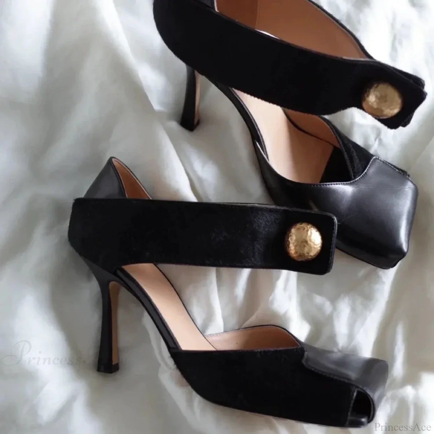 Designer Square Head Luxury Party Dress Thin Heels Gladiator Sexy Sandals Pumps Female High Heel
