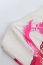 Floral Print Strapless Chic Crop Top