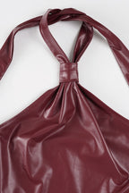 Solid Color Strapless Ruched Bodycon Tank Top