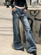 Heavy Craftsman Whiskers Washed Flare Jeans