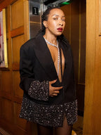 Diamond Blazer Two-Piece Suit Coat