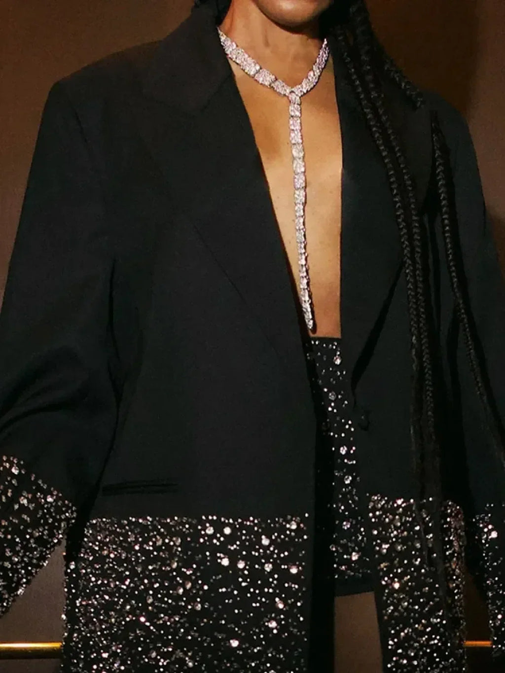 Diamond Blazer Two-Piece Suit Coat