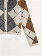 Diamond Knit College Cardigan