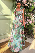 Sol Effortless Dinah Printed Maxi Dress with Straps Elevated Occasion Wear