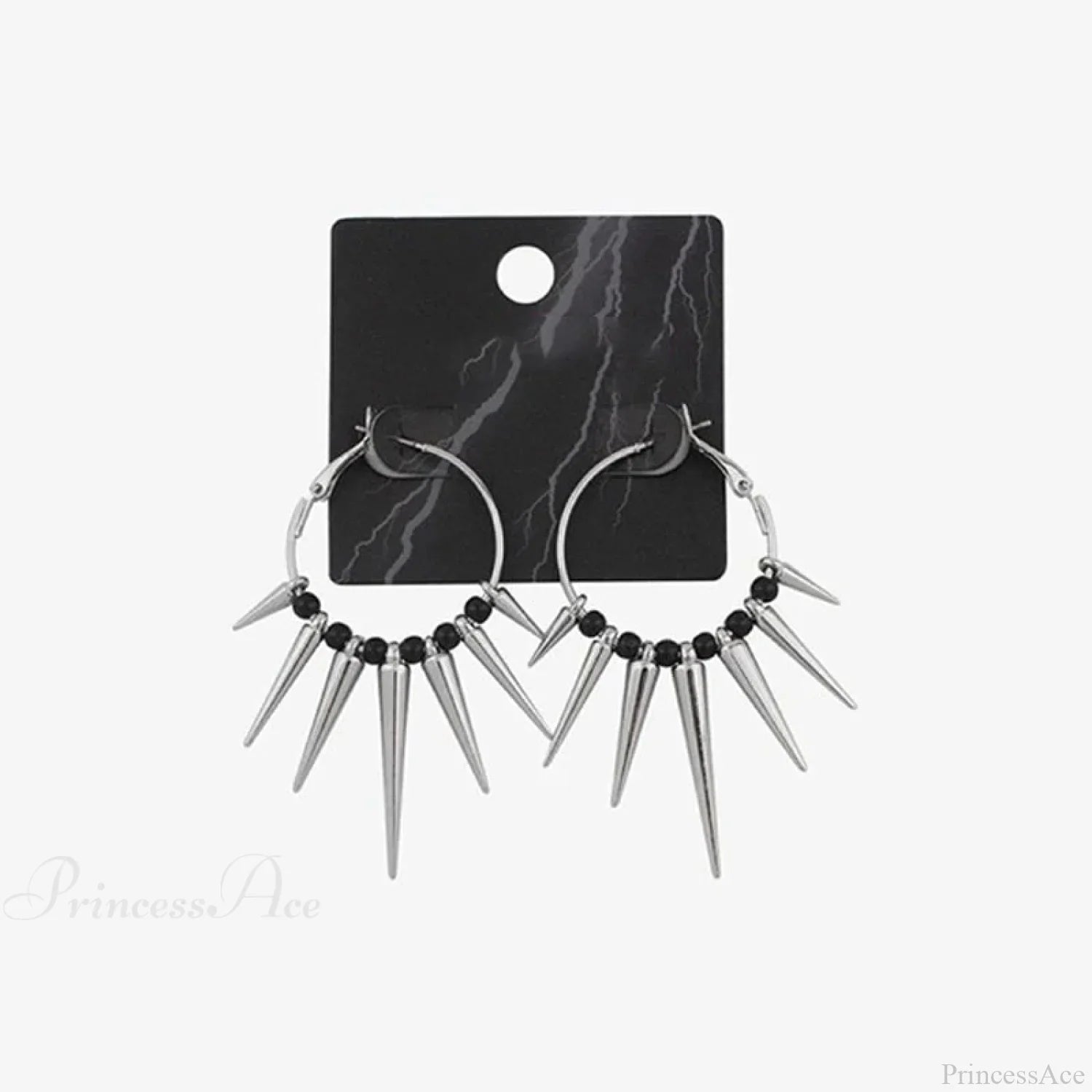 Dirty Rivet Circle Metal Earring