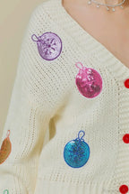 Doll Collar Tie-Up Sweater Cardigan