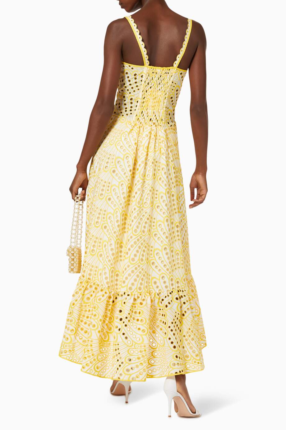 Belinda Boutique Embroidered Lace Midi Bustier Dress Statement Occasion Edit