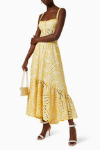 Belinda Boutique Embroidered Lace Midi Bustier Dress Statement Occasion Edit