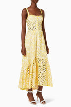 Belinda Boutique Embroidered Lace Midi Bustier Dress Statement Occasion Edit