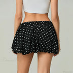 Dot Pattern Low Rise Skirt