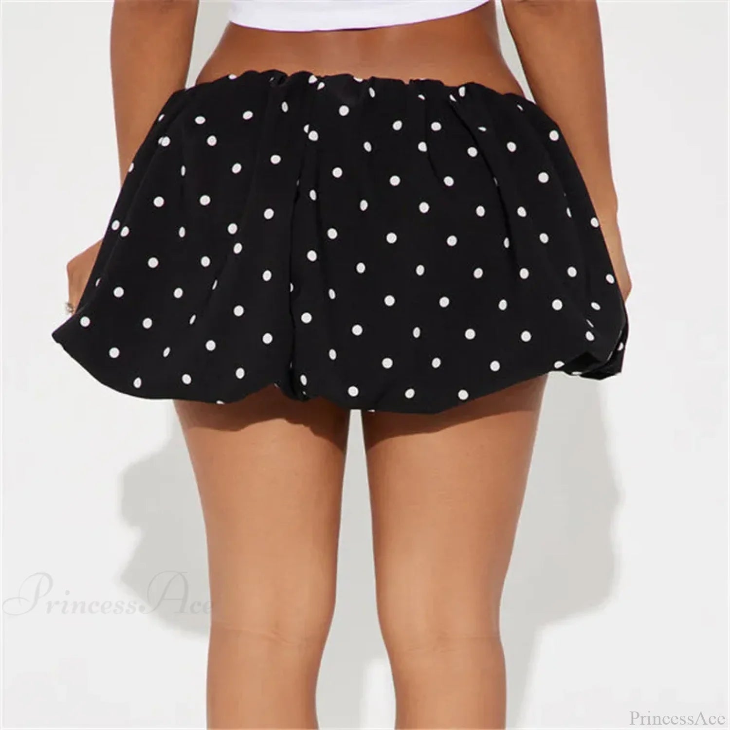 Dot Pattern Low Rise Skirt