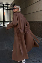 Double Faced Wool Raglan Sleeve Loose Overcoat