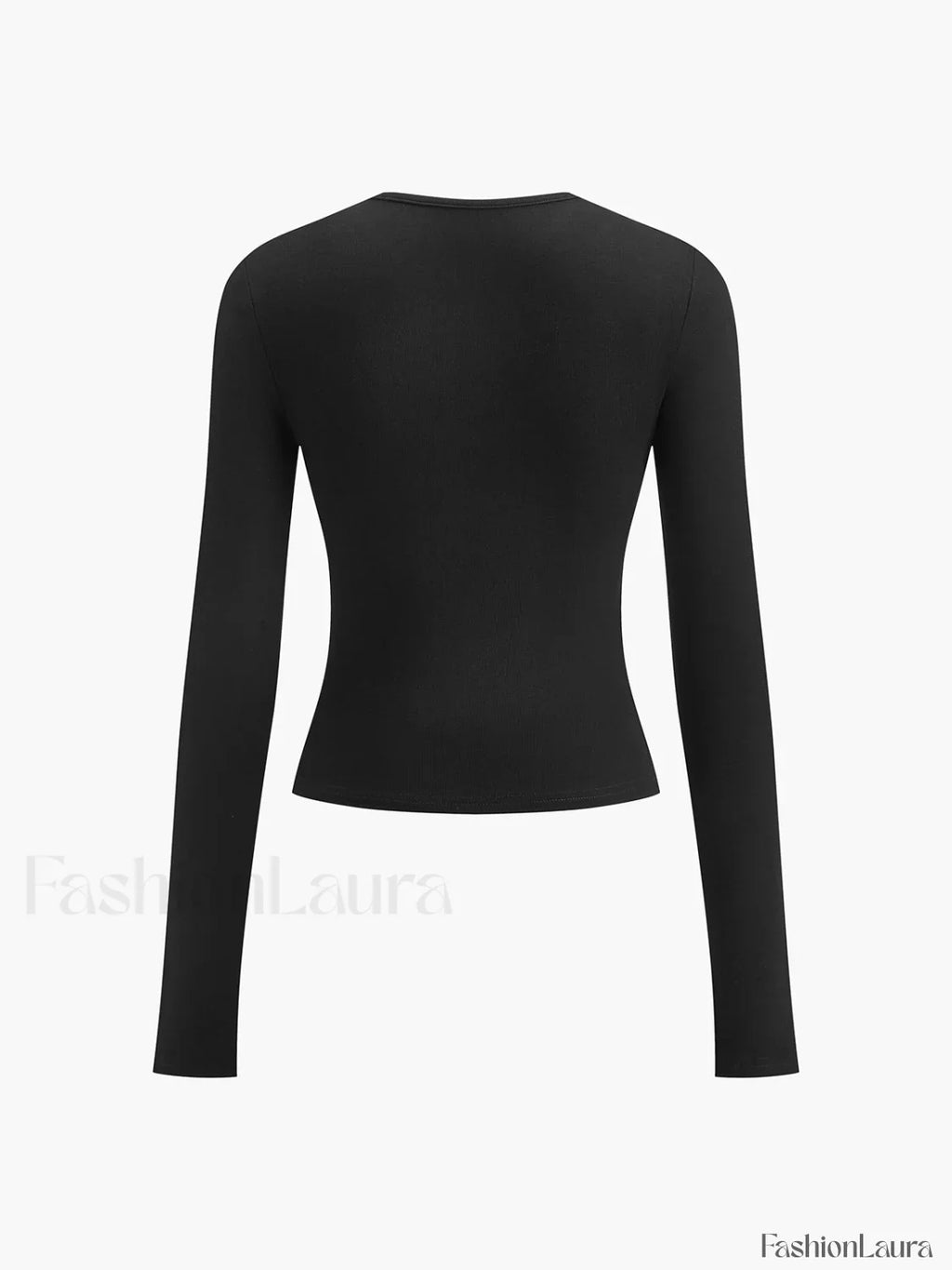 Double Keyholes Long Sleeve Top