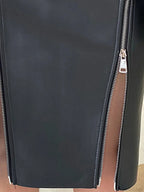 Double Slit Zipper Midi Skirt