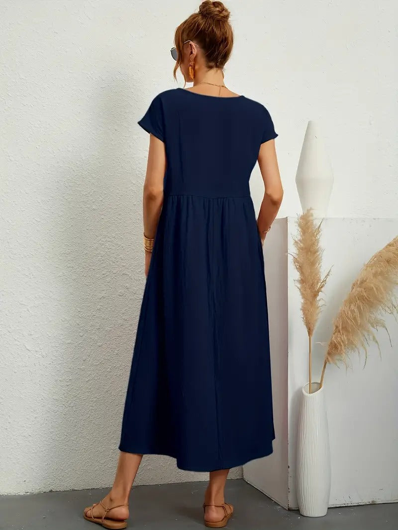 Adela Luxe Long Bell Shaped Dress Elevated Occasion Wear