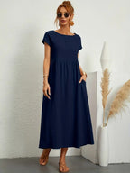 Cecilia Aesthetic Premium Linen Pocket Dress Wardrobe Essential