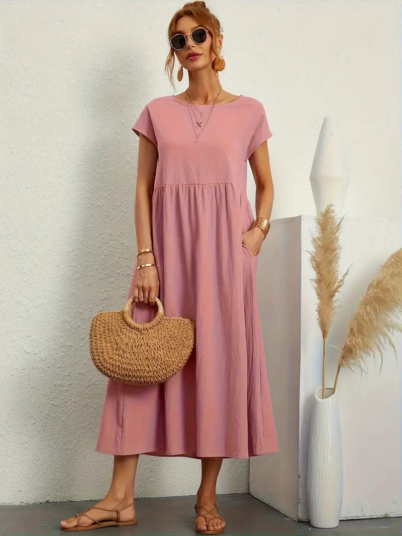 Adela Luxe Long Bell Shaped Dress Elevated Occasion Wear