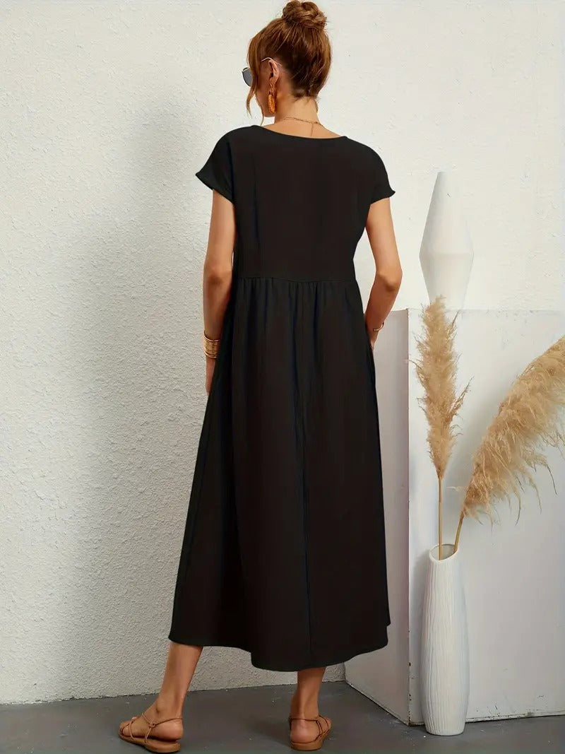Adela Luxe Long Bell Shaped Dress Elevated Occasion Wear