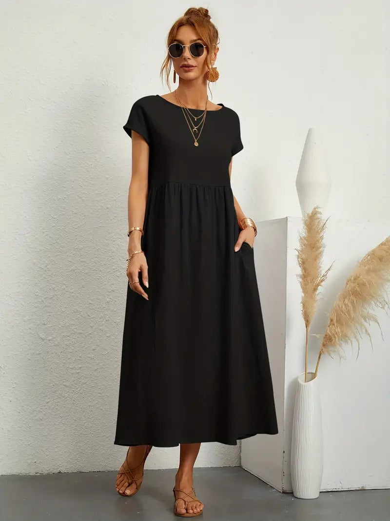 Adela Luxe Long Bell Shaped Dress Elevated Occasion Wear