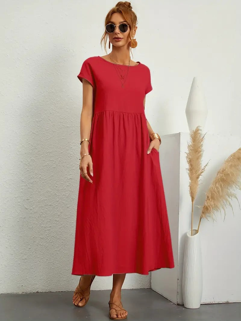 Adela Luxe Long Bell Shaped Dress Elevated Occasion Wear