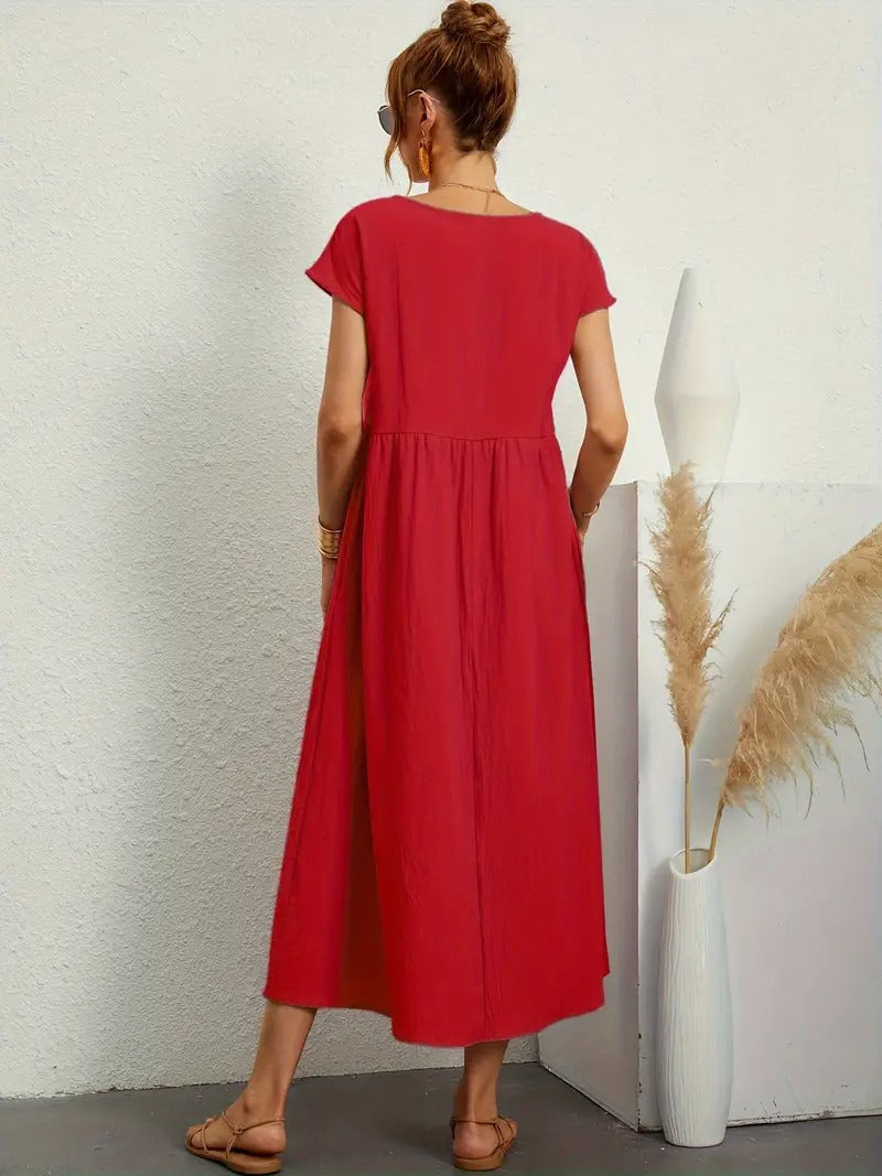 Adela Luxe Long Bell Shaped Dress Elevated Occasion Wear