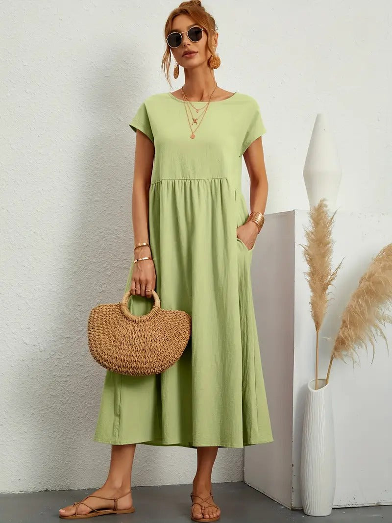 Rosetta Elevated Long Bell Shaped Dress Evening Wear Edit