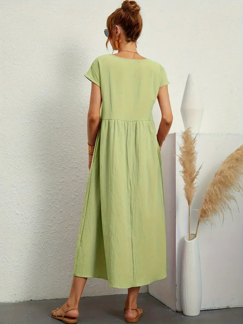 Adela Luxe Long Bell Shaped Dress Elevated Occasion Wear