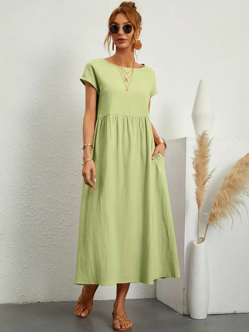 Adela Luxe Long Bell Shaped Dress Elevated Occasion Wear