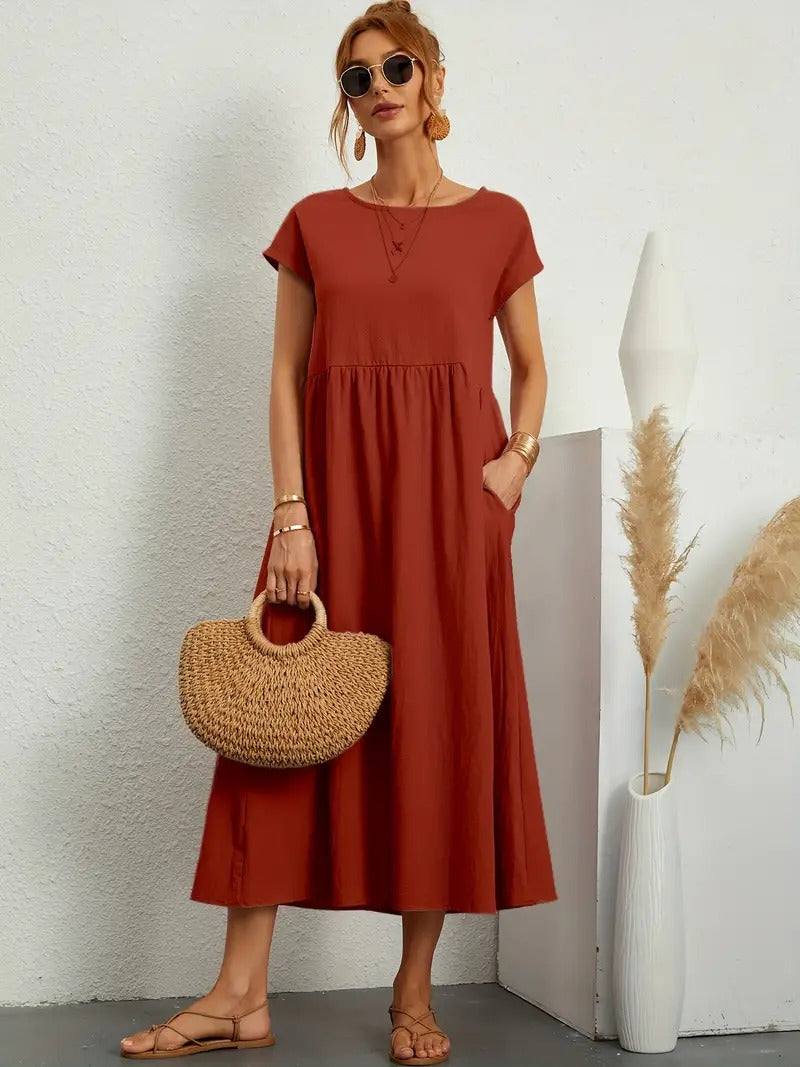 Rosetta Elevated Long Bell Shaped Dress Evening Wear Edit