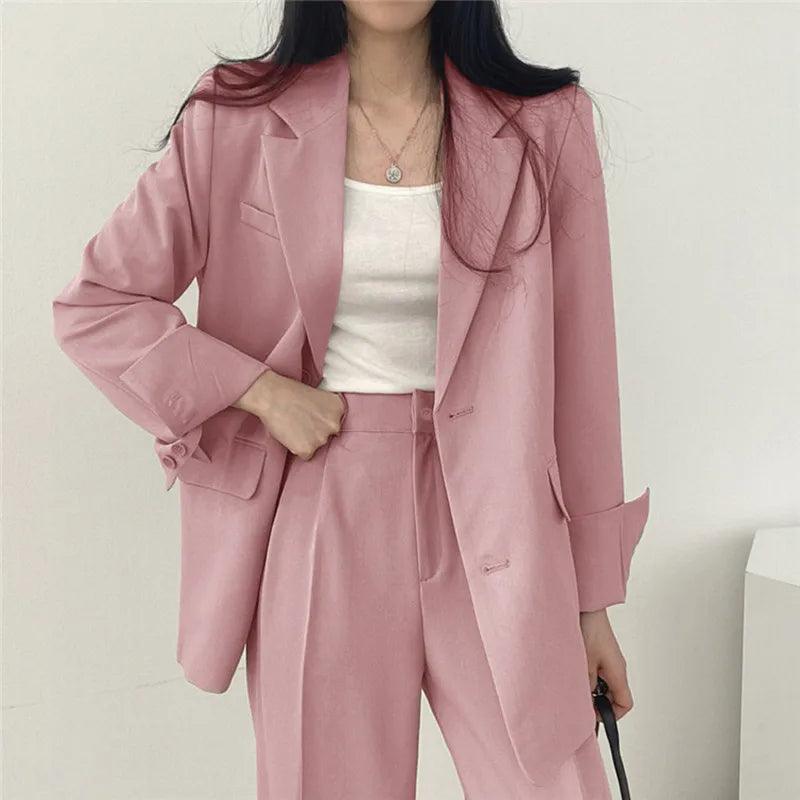 | Women's Tailored Suit Set, Long Blazer