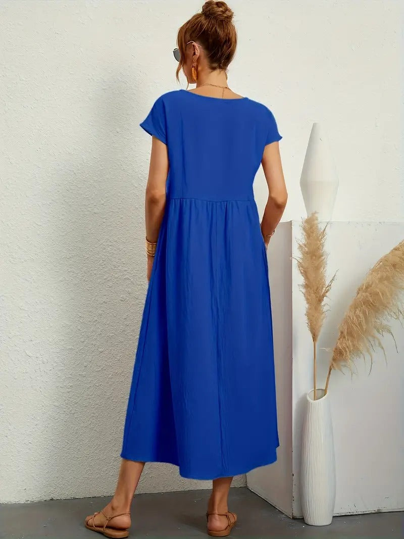 Adela Luxe Long Bell Shaped Dress Elevated Occasion Wear