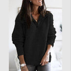 | Women’s Zip-Up Ribbed Sweater